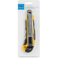 Sparco Automatic Utility Knife - 5 Metal Blade - Heavy Duty - Acrylonitrile Butadiene Styrene (ABS) - Black, Yellow - 1 Each