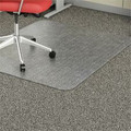 Lorell Low-Pile Economy Chairmat - Carpeted Floor - 60" Length x 46" Width x 0.095" Thickness - Rectangular - Vinyl - Clear - 1 Each