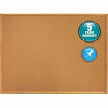 Quartet Classic Series Cork Bulletin Board - 36" Board Height x 48" Board Width - Brown Natural Cork Surface - Self-healing, Flexible, Durable - Oak Frame - 1 Each