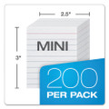 Ruled Mini Index Cards, 3 X 2.5, White, 200/pack