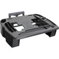 Compucessory Telephone Stand/Organizer - 5" Height x 11.50" Width x 9.50" Depth - Desktop - Non-skid Base, Cable Management - Black - Plastic - 1 Each