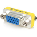 StarTech.com Slimline - Display Gender Changer - VGA - HD-15 (F) - HD-15 (F) - 1 x 15-pin HD-15 VGA Female - 1 x 15-pin HD-15 VGA Female - Nickel Connector - Black - 1 Each