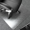 Floortex Polycarbonate Rectangular Chair Mat for Carpets up to 1/2" - 48" x 53" - Home, Office, Carpeted Floor, Floor, Carpet - 53" Length x 48" Width x 0.085" Depth x 0.085" Thickness - Rectangular - Polycarbonate - Clear - 1 Each - TAA Compliant
