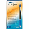 Integra Retractable Roller Gel Pen with Metal Clip - 0.7 mm Pen Point - Retractable - Blue Ink - Gel-based - Blue Barrel - 1 Dozen