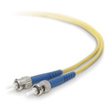 Belkin Fiber Optic Duplex Patch Cable - 16.40 ft Fiber Optic Network Cable for Network Device - First End: 2 x ST Network - Male - Second End: 2 x ST Network - Male - Patch Cable - 8.3/125 &micro;m - Yellow - 1 Each