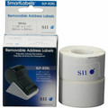 Seiko Removable Standard Address Label - 3 1/2" Width x 1 1/10" Length - Rectangle - White - 130 / Roll - 1 Each