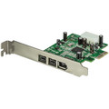 StarTech.com 3 Port 2b 1a 1394 PCI Express FireWire Card Adapter - PCI Express 1.1 x1 - 400 MB/s - Plug-in Card - 3 Firewire Port(s) - 1 Firewire 400 Port(s) - 2 Firewire 800 Port(s) - PC, Mac, Linux - TAA Compliant