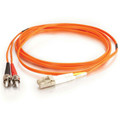 C2G Fiber Optic Duplex Patch Cable - 3.28 ft Fiber Optic Network Cable - First End: 2 x LC - Male - Second End: 2 x ST - Male - Patch Cable - 62.5/125 &micro;m - Orange - 1 Each