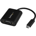 StarTech.com USB-C to VGA Adapter - with Presentation Mode Switch - 1920x1200 - 1 x 24-pin Type C USB Male - 1 x 15-pin HD-15 VGA Female - 1920 x 1200 Supported - Black - 1 Each - TAA Compliant