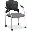 Eurotech Breeze Chair with Casters - Violet Seat Color - Fabric Seat Material - Violet Back Color - Plastic Back Material - Gray Frame Color - Four-legged Base - Armrest - 1 Each