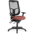 Eurotech Executive Chair - Fabric Seat Material - High Back - Dillon Cordovan - Vinyl - 1 Each