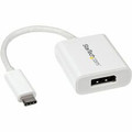 StarTech.com USB-C to DisplayPort Adapter - 4K 60Hz - White - 1 x 24-pin USB Type C - Male - 1 x 20-pin DisplayPort 1.2 Digital Audio/Video - Female - White - 1 Each