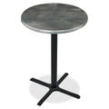 Holland Bar Stools Utility Table Top - Round Top - 36" Table Top Diameter - Black Steel - 2 / Carton