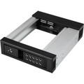StarTech.com Drive Bay Adapter for 5.25" Serial Attached SCSI (SAS), SATA/600 - Serial ATA/600 Host Interface Internal - Black - 1 x HDD Supported - 1 x Total Bay - 1 x 3.5" Bay - Aluminum