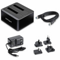 StarTech.com Drive Dock SATA/600 - USB 3.1 Type B Host Interface - UASP Support External - Black - Hot Swappable Bays - 2 x HDD Supported - 2 x SSD Supported - 2 x Total Bay - 2 x 2.5"/3.5" Bay - Plastic, Aluminum