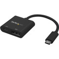 StarTech.com USB-C to DisplayPort Adapter with USB Power Delivery - 4K 60Hz - 1 x 24-pin USB Type C - Male - 1 x 20-pin DisplayPort Digital Audio/Video - Female - Black - 1 Each
