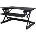 Lorell Adjustable Desk Riser Plus - 40 lb Load Capacity - 32" Width x 20.50" Depth - Desktop - Black - Ergonomic