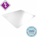 Floortex Desktex&reg; Anti-Static Desk Pad - 19" x 24"" - Rectangular - 19" Width x 24" Length x 0.03100" Depth - Clear Backing - Vinyl - Clear - TAA Compliant