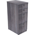 Lorell Relevance Series 4-Drawer File Cabinet - 40.4" Height x 15.5" Width x 23.6" Depth - 4 x File, Box Drawer(s) - Finish: Charcoal, Laminate - 1 Each