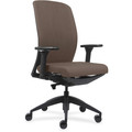 Lorell Executive High-Back Office Chair - Beige Seat Color - Fabric Seat Material - Beige Back Color - Fabric Back Material - High Back - Armrest - 1 Each