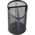 Lorell Mesh Desktop Organizer - 6.10" Height x 4.10" Width x 4.10" Length - Desktop - Durable, Snag Proof - Black - Metal - 1 Each