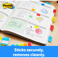 Post-it&reg; Easy Dispenser Tabs - 40 Tab(s) - 0.63" Tab Width - Self-adhesive - Pink, Purple, Yellow, Blue Tab(s) - 40 / Pack