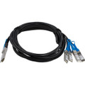 StarTech.com Twinaxial Network Cable - 9.84 ft Twinaxial Network Cable for Network Device, Server, Switch, Router, Transceiver - First End: 1 x QSFP+ Network - Male - Second End: 4 x SFP+ Network - Male - 40 Gbit/s - 30 AWG - Black - 1 Each