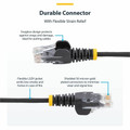 StarTech.com Cat.6 Patch Network Cable - 3 ft Category 6 Network Cable for Network Device - First End: 1 x RJ-45 Network - Male - Second End: 1 x RJ-45 Network - Male - Patch Cable - Gold Plated Connector - LSZH - 28 AWG - Black - 1 Each