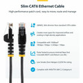 StarTech.com Cat.6 Patch Network Cable - 6" Category 6 Network Cable for Network Device - First End: 1 x RJ-45 Network - Male - Second End: 1 x RJ-45 Network - Male - Patch Cable - Gold Plated Connector - LSZH - 28 AWG - Black - 1 Each