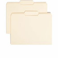 Smead 1/3 Tab Cut Letter Recycled Top Tab File Folder - 8 1/2" x 11" - 3/4" Expansion - Top Tab Location - Center Tab Position - 11 pt. - 1 Plys - Manila - Sturdy - 10% Recycled - 100/Box - 5 / Carton