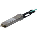 StarTech.com QSFP+ Active Optical Cable - 15 m (49 ft.) - 49.21 ft Fiber Optic Network Cable for Network Device, Rack Server, Switch, Router - First End: 1 x QSFP+ Network - Male - Second End: 1 x QSFP+ Network - Male - 40 Gbit/s - Black - 1 Each
