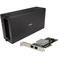 StarTech.com Thunderbolt 3 to 2-port 10GbE NIC Chassis - External PCIe Enclosure Plus Card - Black - 1 Each