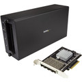 StarTech.com Thunderbolt 3 to 10GbE Fiber Network Chassis 4 Port - Black - 1 Each