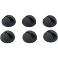 Bluelounge CableDrop Cable Anchors - Cable Clip - Black - 1.10" Length - 6 / Pack