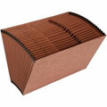 Business Source Legal Recycled Expanding File - 8 1/2" x 14" - 21 Pocket(s) - Brown - 30% Recycled - 1 Each
