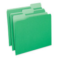 Deluxe Colored Top Tab File Folders, 1/3-cut Tabs: Assorted, Letter Size, Green/light Green, 100/box