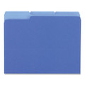 Deluxe Colored Top Tab File Folders, 1/3-cut Tabs: Assorted, Letter Size, Blue/light Blue, 100/box