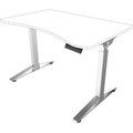 Safco Defy Electric Desk Adjustable Base - Silver Base - Height Adjustable - 26" to 46" Adjustment - 48" Height x 45.50" Width x 28" Depth - Assembly Required - 1 Each