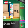 Avery&reg; Surface Safe ID Label - 2" Width x 10" Length - Removable Adhesive - Rectangle - Laser, Inkjet - White - Film - Water Resistant - 4 / Sheet - 50 Total Sheets - 200 Total Label(s) - 200 / Pack