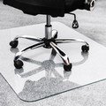 Floortex Heavy-Duty Glass Chair Mat for Hard Floors & Carpets - 48" x 60" - Home, Office, Hard Floor, Pile Carpet - 60" Length x 48" Width x 0.200" Depth x 0.200" Thickness - Rectangular - Tempered Glass - Crystal Clear - 1 Each - TAA Compliant