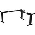 Lorell Quadro Workstation Sit-to-Stand 3-Leg Base - Black Three Leg Base - 3 Legs - 24" to 50" Adjustment - 50" Height - Assembly Required - 1 Each