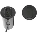 Lorell Grommet Mount 3-prong Power Socket - 125 V AC / 15 A Desk Mountable - 1 Each