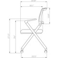 Lorell Upholstered Foldable Nesting Chairs with Arms - Black Seat Color - Fabric Seat Material - Black Back Color - Plastic Back Material - Metal Frame Material - 2 / Carton