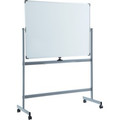 Lorell Double-sided Magnetic Whiteboard Easel - 48" (4 ft) Width x 36" (3 ft) Height - White Surface - Rectangle - Floor Standing - Magnetic - 1 Each