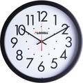 Lorell 14-1/2" Self-Set Wall Clock - Analog - Quartz - White Main Dial - Black Case
