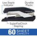 Swingline Omnipress 60 Stapler - Staples Upto 60 Sheet - Holds Upto 210 Staple - Full Strip - Staple Size: 0.31" - Black, Gray - 1 Each
