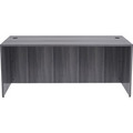 Lorell Essentials Series Rectangular Desk Shell - 29.5" Height x 72" Width x 36" Depth, x 1" Thickness Top - Laminate, Weathered Charcoal Table Top - Grommet - 1 Each