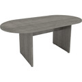 Lorell Essentials Oval Conference Table - x 1.3" Thickness Top, 36" Height x 72" Width x 29.5" Depth - Finish: Weathered Charcoal, Laminate - 1 Each