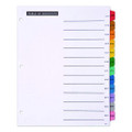 Table 'n Tabs Dividers, 12-tab, Jan. To Dec., 11 X 8.5, White, 1 Set