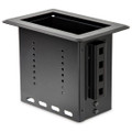 StarTech.com Single-Module Conference Table Connectivity Box - Cable Box - Black - 3.90" Length - Aluminum, Steel - 1 Each